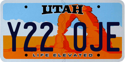 UT license plate Y220JE