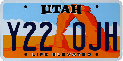 UT license plate Y220JH