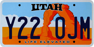 UT license plate Y220JM
