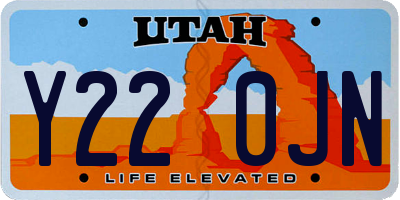 UT license plate Y220JN