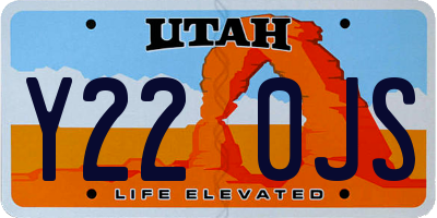 UT license plate Y220JS
