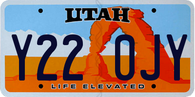 UT license plate Y220JY