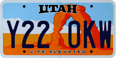 UT license plate Y220KW