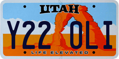 UT license plate Y220LI
