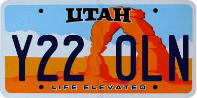UT license plate Y220LN