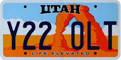 UT license plate Y220LT