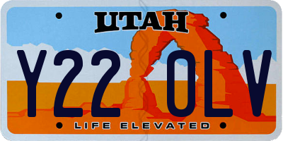 UT license plate Y220LV