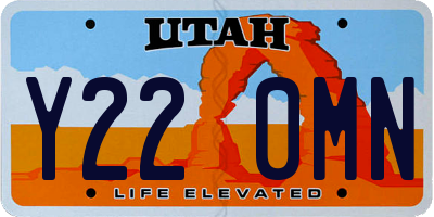 UT license plate Y220MN