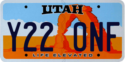 UT license plate Y220NF