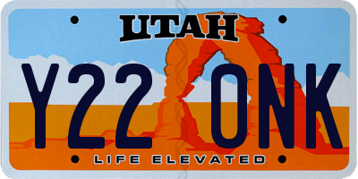 UT license plate Y220NK