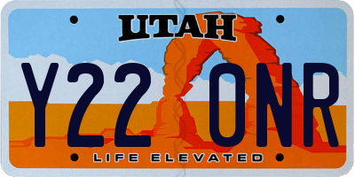UT license plate Y220NR