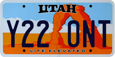UT license plate Y220NT