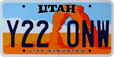 UT license plate Y220NW