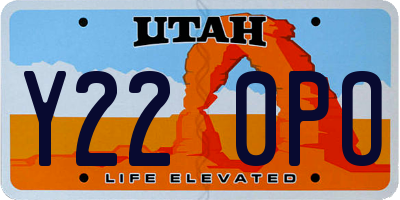 UT license plate Y220PO