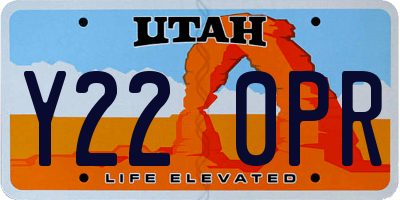 UT license plate Y220PR