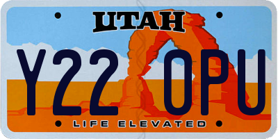 UT license plate Y220PU