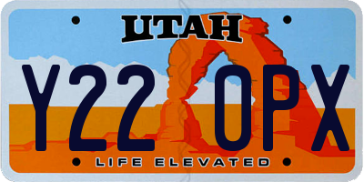 UT license plate Y220PX