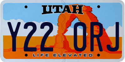 UT license plate Y220RJ