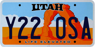 UT license plate Y220SA