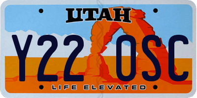 UT license plate Y220SC