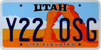UT license plate Y220SG