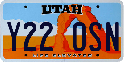 UT license plate Y220SN