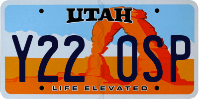 UT license plate Y220SP