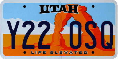 UT license plate Y220SQ