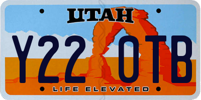 UT license plate Y220TB