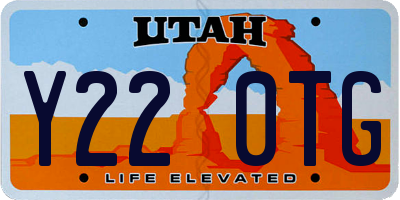 UT license plate Y220TG