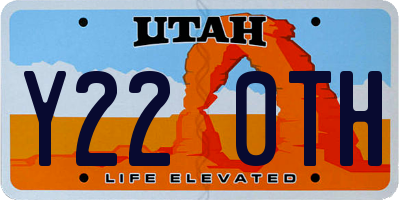 UT license plate Y220TH