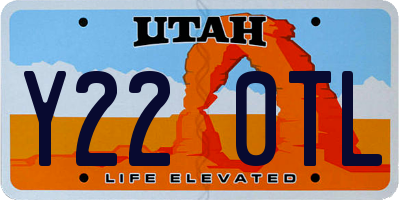 UT license plate Y220TL