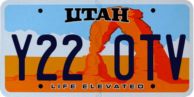 UT license plate Y220TV