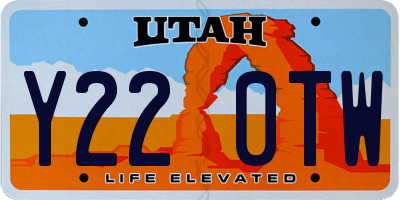 UT license plate Y220TW