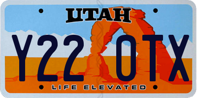 UT license plate Y220TX
