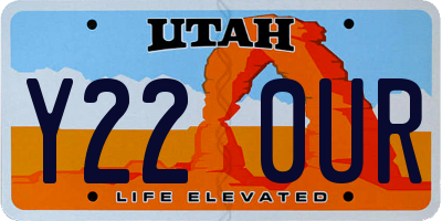 UT license plate Y220UR