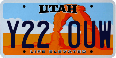 UT license plate Y220UW