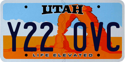 UT license plate Y220VC