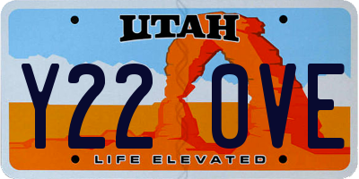 UT license plate Y220VE