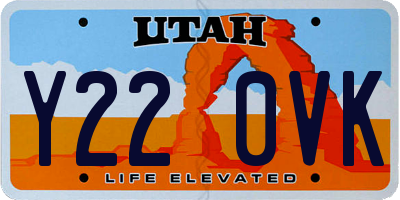 UT license plate Y220VK
