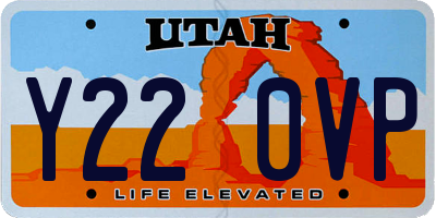 UT license plate Y220VP