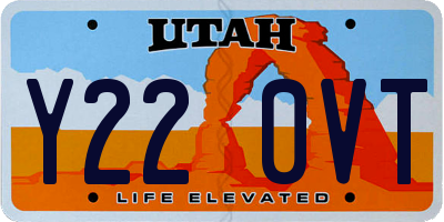 UT license plate Y220VT