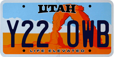 UT license plate Y220WB