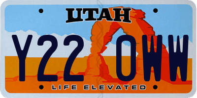 UT license plate Y220WW