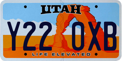 UT license plate Y220XB