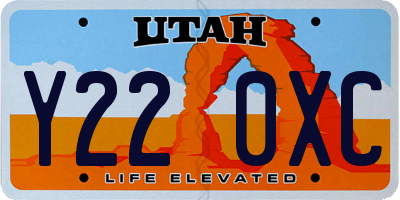 UT license plate Y220XC