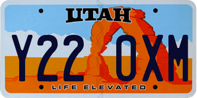 UT license plate Y220XM