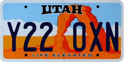 UT license plate Y220XN