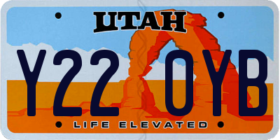 UT license plate Y220YB