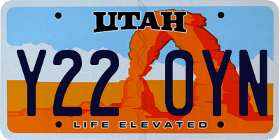 UT license plate Y220YN